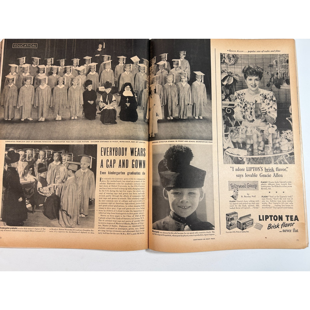 LIFE Magazine June 25 1945 Graduation Issue WWII Era Education Vintage - Picture 4 of 5